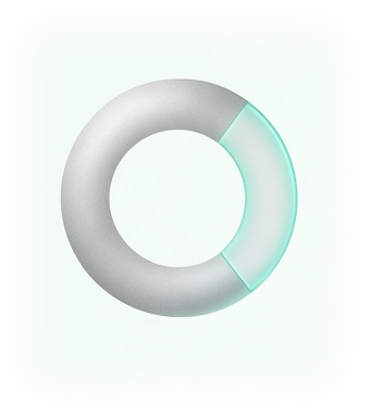 Motief glasring: glazen ring